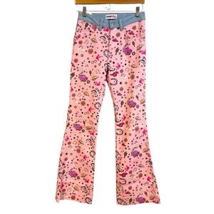 Wrangler X Barbie Flare Leg Printed Jeans Size 2